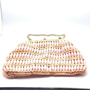 Handmade Pink Beaded Handbag